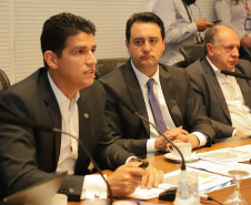 Governador Carlos Massa Ratinho Junior em agenda com Ministro da Infraestrutura Marcelo Sampaio. Foto: Ari Dias/AEN.