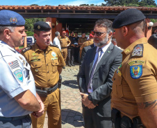 PMPR homenageia militares e autoridades civis no aniversário do BPRv, BPMOA e BOPE