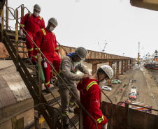Exercício simulado mobiliza Portos do Paraná contra incêndios em shiploader