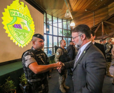 PMPR homenageia militares e autoridades civis no aniversário do BPRv, BPMOA e BOPE