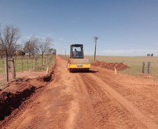 Estado faz melhorias em rodovia não pavimentada entre Santana do Itararé e Salto do Itararé