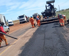 Programa de Conservação de Pavimentos do DER/PR atende rodovia de Quarto Centenário