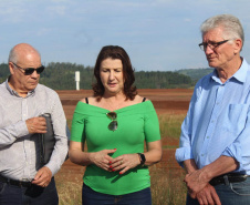 Local de construção de uma unidade da Piracanjuba, que será a maior fábrica de queijos do Brasil, em  São Jorge d'Oeste, no Sudoeste do Paraná - 