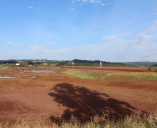 Local de construção de uma unidade da Piracanjuba, que será a maior fábrica de queijos do Brasil, em  São Jorge d'Oeste, no Sudoeste do Paraná - 