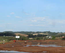 Local de construção de uma unidade da Piracanjuba, que será a maior fábrica de queijos do Brasil, em  São Jorge d'Oeste, no Sudoeste do Paraná - 