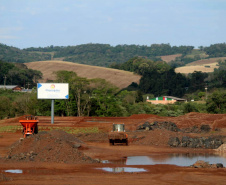 Local de construção de uma unidade da Piracanjuba, que será a maior fábrica de queijos do Brasil, em  São Jorge d'Oeste, no Sudoeste do Paraná - 