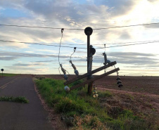 Copel trabalha para reestabelecer energia em locais atingidos por temporais- Região Vale do Ivaí - 