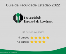  Universidades estaduais do Paraná têm 13 cursos classificados com 5 estrelas no Guia da Faculdade Estadão