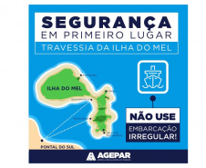 Agepar lança campanha de conscientização para usuários da travessia da Ilha do Mel 