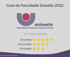  Universidades estaduais do Paraná têm 13 cursos classificados com 5 estrelas no Guia da Faculdade Estadão