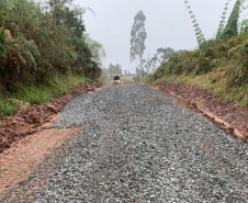 DER/PR prepara conservação de 49 km de rodovias rurais no Sul do estado