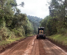 DER/PR prepara conservação de 49 km de rodovias rurais no Sul do estado