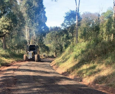 DER/PR prepara conservação de 49 km de rodovias rurais no Sul do estado