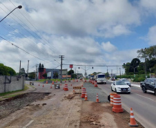 BR-376 tem bloqueios para avançar obra de novo viaduto em São José dos Pinhais 