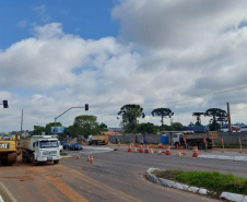 BR-376 tem bloqueios para avançar obra de novo viaduto em São José dos Pinhais 