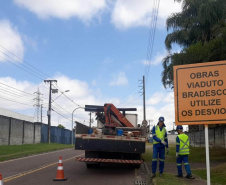 BR-376 tem bloqueios para avançar obra de novo viaduto em São José dos Pinhais 