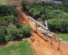 Com travessia aérea, Pato Branco ganha uma das mais modernas estações de tratamento de esgoto do Paraná