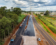 Cascavel, 29 de novembro de 2022 - Obras de duplicação da BR 277