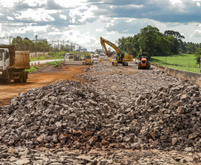 Cascavel, 29 de novembro de 2022 - Obras de duplicação da BR 277