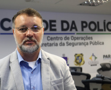 Reunião do gabinete de crise no Centro de Operações Cidade da Polícia