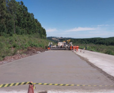 Com 90% da obra pronta, DER prevê concluir pavimento de concreto da PRC-280 ainda em 2022