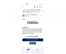 Secretaria da Fazenda alerta para golpes enviados por e-mail sobre saldos do Programa Nota Paraná 