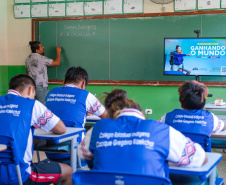 Colégio indígena de Manoel Ribas ganha quadra coberta e novo espaço de cozinha e refeitório