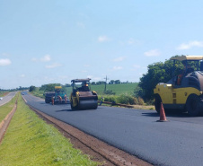 Rodovia entre Maringá e Peabiru recebe obras de conservação no pavimento e pintura