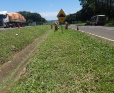 Rodovia entre Maringá e Peabiru recebe obras de conservação no pavimento e pintura