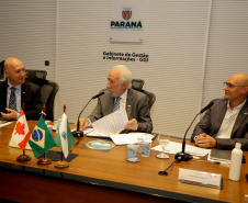 Vice-Governador Darci Piana em reunião com a Câmara de Comercio Brasil Canada.