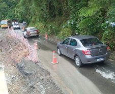 DER libera Estrada da Graciosa; chuvas e monitoramento das encostas podem levar a novos bloqueios 