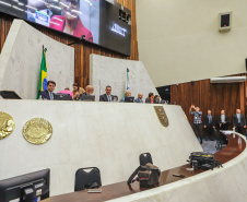  governador Carlos Massa Ratinho Junior participou nesta segunda-feira (06) da abertura oficial dos trabalhos da Assembleia Legislativa do Paraná (Alep).