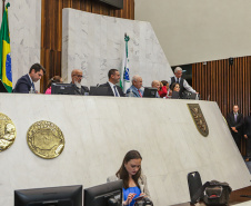  governador Carlos Massa Ratinho Junior participou nesta segunda-feira (06) da abertura oficial dos trabalhos da Assembleia Legislativa do Paraná (Alep).