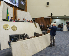  governador Carlos Massa Ratinho Junior participou nesta segunda-feira (06) da abertura oficial dos trabalhos da Assembleia Legislativa do Paraná (Alep).