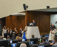  governador Carlos Massa Ratinho Junior participou nesta segunda-feira (06) da abertura oficial dos trabalhos da Assembleia Legislativa do Paraná (Alep).