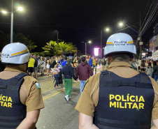Com reforço de especializadas, Polícia Militar leva mais segurança aos foliões no Litoral