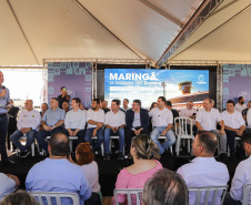  O governador Carlos Massa Ratinho Junior anunciou o início da usina fotovoltaica no aeroporto de Maringá.