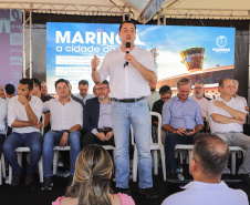  O governador Carlos Massa Ratinho Junior anunciou o início da usina fotovoltaica no aeroporto de Maringá.