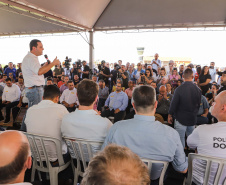  O governador Carlos Massa Ratinho Junior anunciou o início da usina fotovoltaica no aeroporto de Maringá.