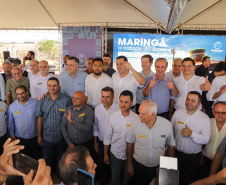  O governador Carlos Massa Ratinho Junior anunciou o início da usina fotovoltaica no aeroporto de Maringá.