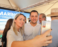  O governador Carlos Massa Ratinho Junior anunciou o início da usina fotovoltaica no aeroporto de Maringá.