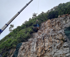 Obra do DER no km 41 da BR-277 chega a 70% de execução neste final de semana 