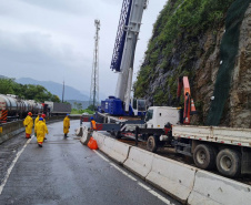 Obra do DER no km 41 da BR-277 chega a 70% de execução neste final de semana 
