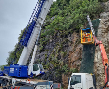 Obra do DER no km 41 da BR-277 chega a 70% de execução neste final de semana 