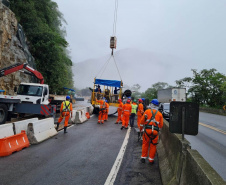 Obra do DER no km 41 da BR-277 chega a 70% de execução neste final de semana 