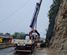 Obra do DER no km 41 da BR-277 chega a 70% de execução neste final de semana 