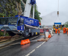 Obra do DER no km 41 da BR-277 chega a 70% de execução neste final de semana 