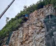 Obra do DER no km 41 da BR-277 chega a 70% de execução neste final de semana 