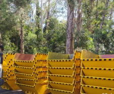 O Projeto Patrulha Ambiental – Coleta de Resíduos de Construção Civil (RCC), desenvolvido pelo Instituto Água e Terra, finaliza em abril a entrega de 268 caçambas para 67 municípios do Paraná. O investimento do Governo do Estado é de R$ 21,5 milhões