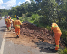 DER/PR recupera rapidamente quedas de barreiras em rodovia nos Campos Gerais